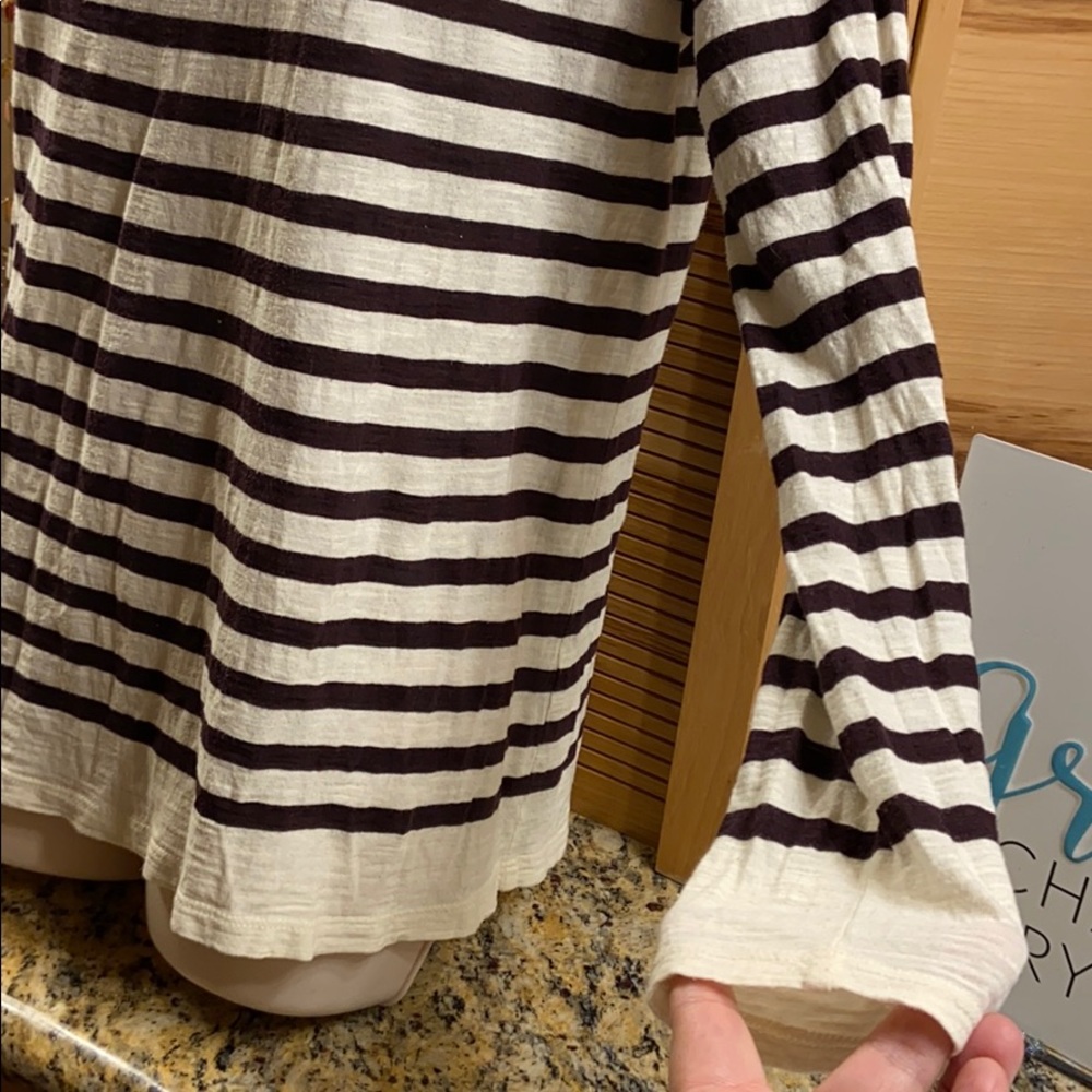 Loft long sleeve cream/black stripe top Large - Picture 7 of 16